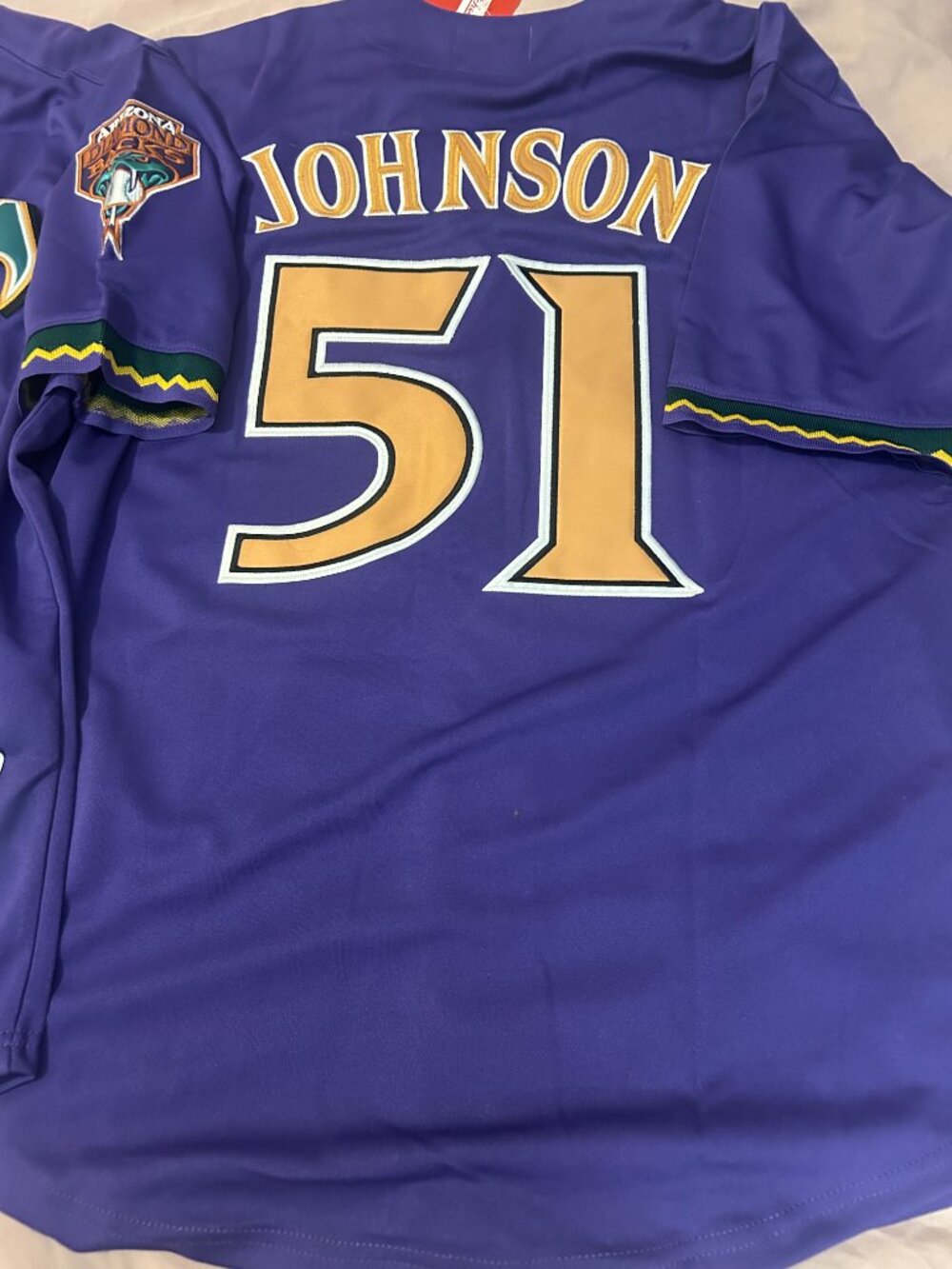 ARIZONA DIAMONDBACKS RANDY JOHNSON Men's JERSEY M,L,XL,2XL by Mitchell & Ness - Picture 4 of 6